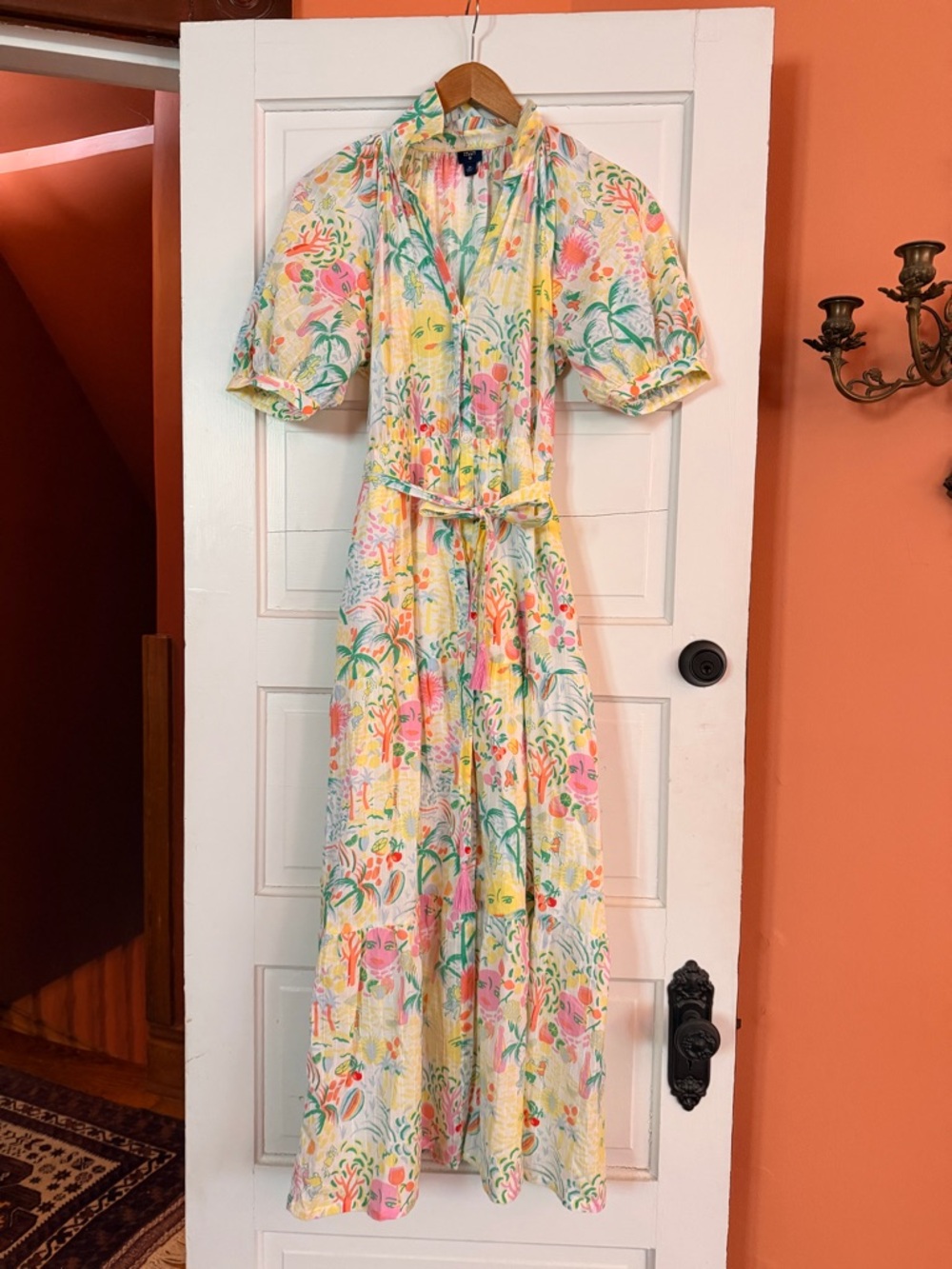 Roller Rabbit x Target Pastel Floral Maxi Dress with Tie Waist